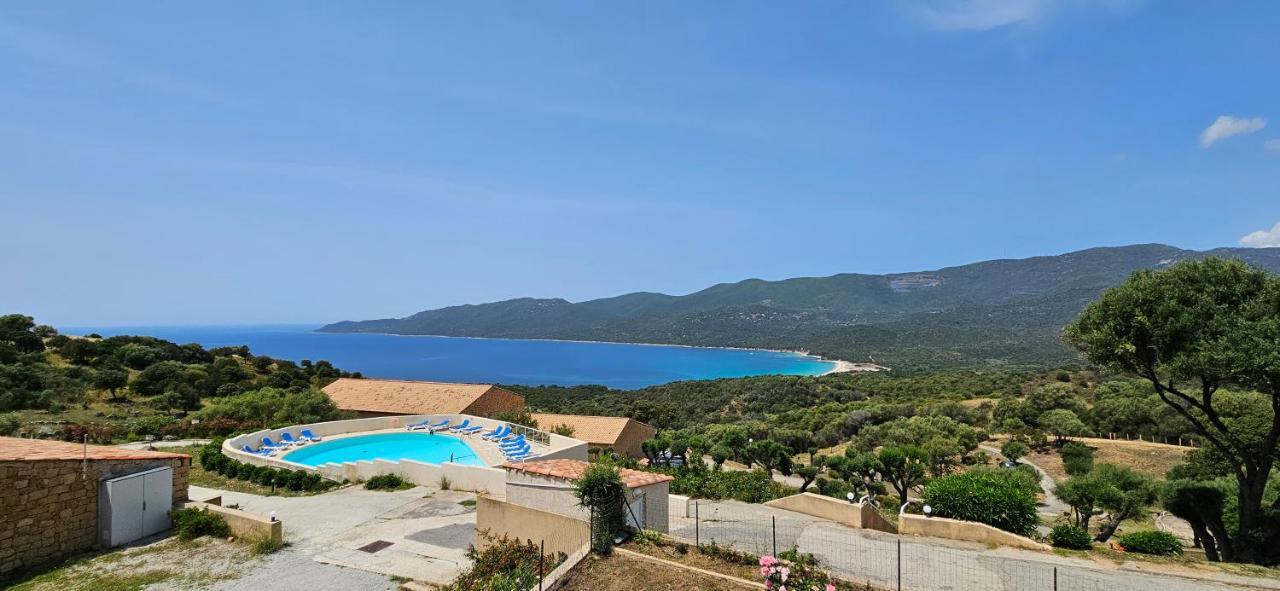 Chalereux T2 Vue Mer Et Piscine Alba Rossa Serra-di-Ferro  Exterior foto